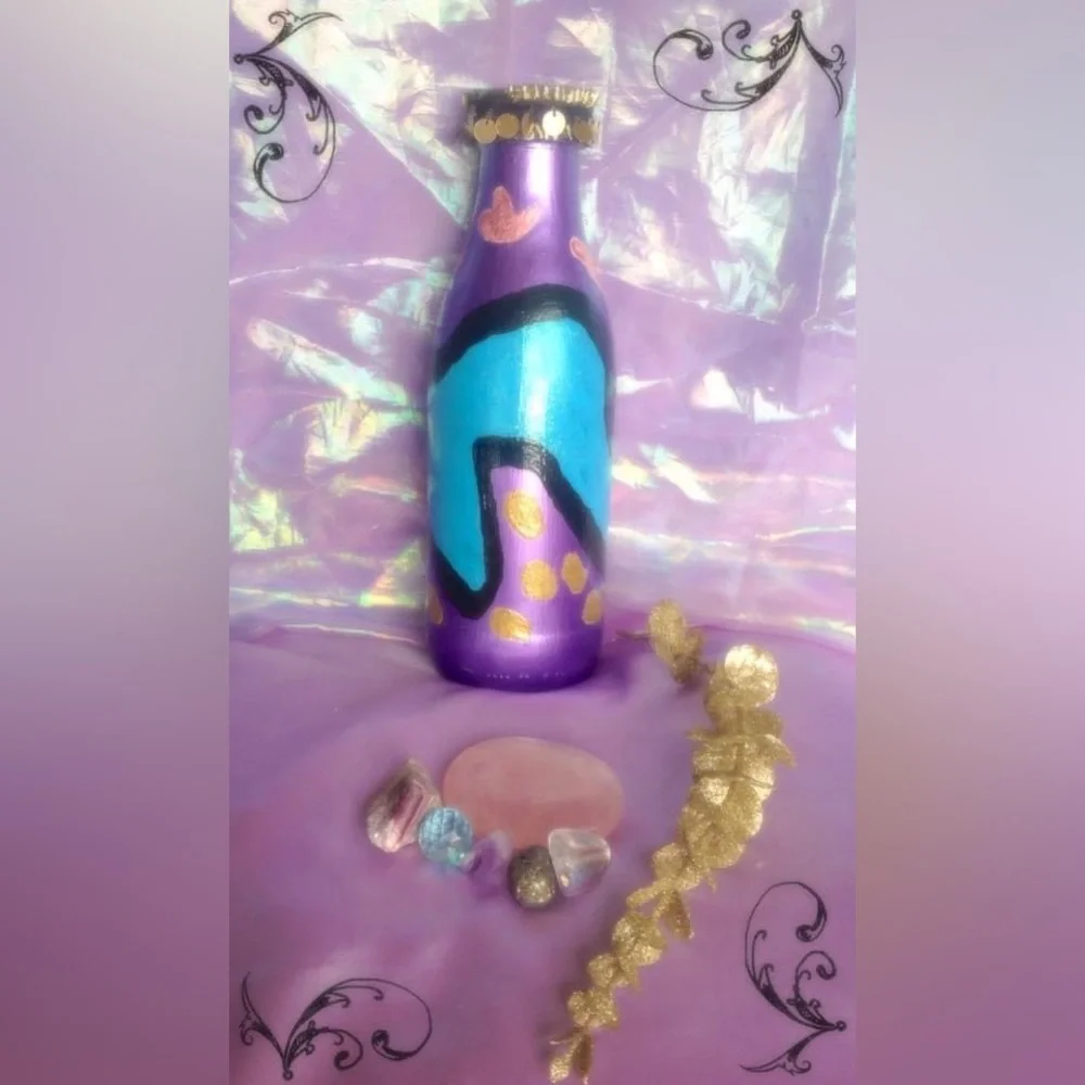 Hand Crafted Psychedelic Art The Hendrix Experience Gypsy Bottle (Glass) - Picture 2 of 6